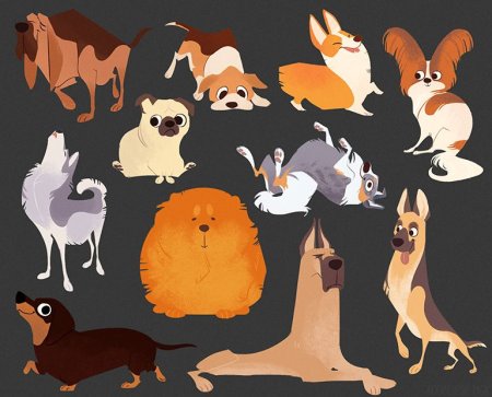 Стилизованные собаки