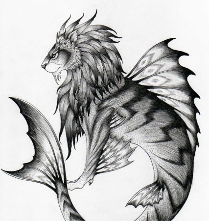 Мифические существа карандашом