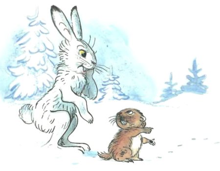 Иллюстрация заяц Сутеев