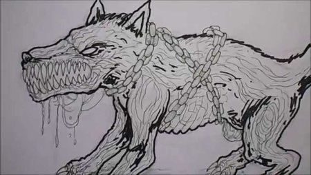 Нарисовать злую собаку