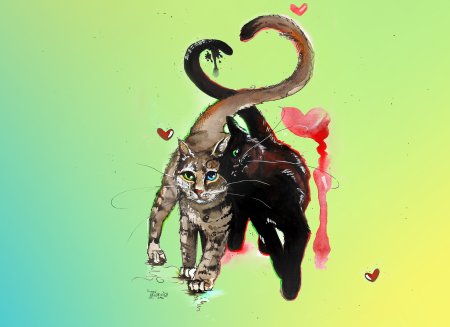 Кошка арт