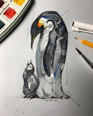 Скетчинг рисование животных