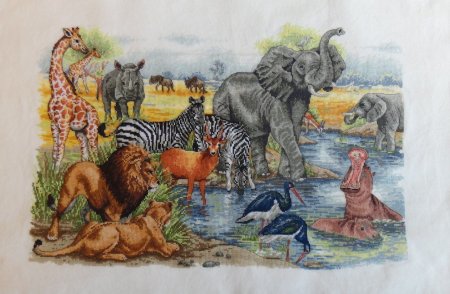 Вышивка животные Африки