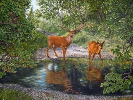 Летний пейзаж с животными