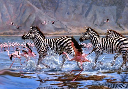 Животные саванны на водопое