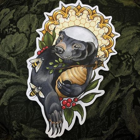 Honey Badger тату