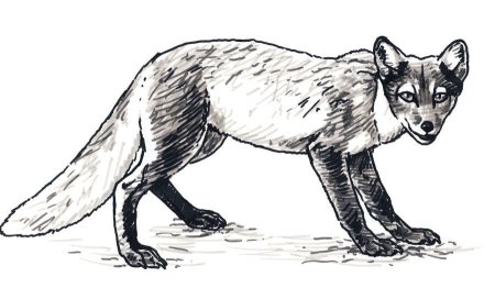 Корсак рисунок