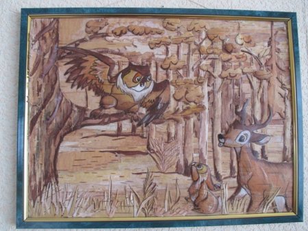 Аппликация на бересте