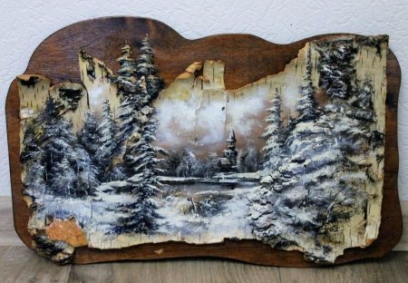 Художники Александр и Татьяна Норык. Живопись на бересте ~