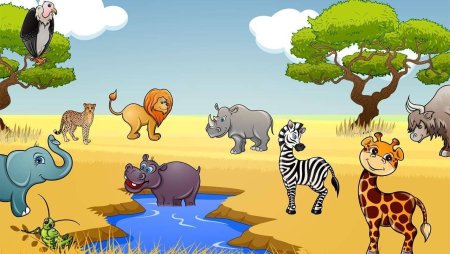 Звери Африки для детей