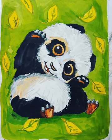 Правополушарное рисование Панда