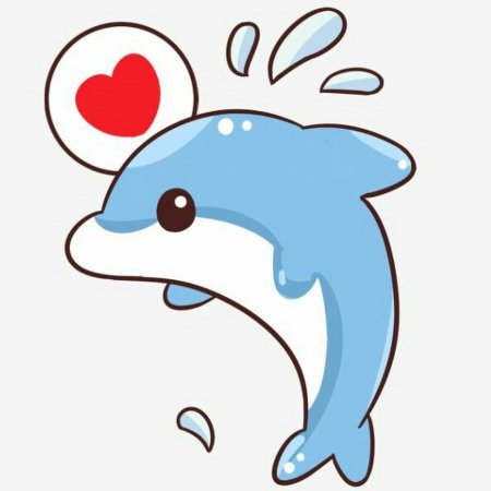 Дельфин рисунок для детей карандашом