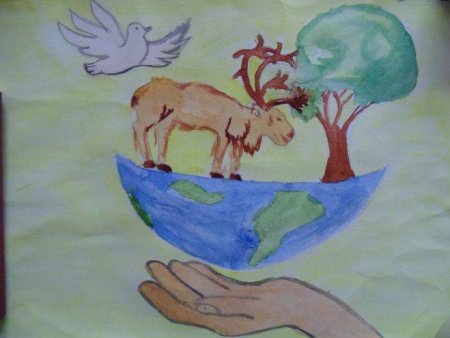 Животные в опасности рисунок