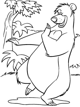 Медведь балу раскраска