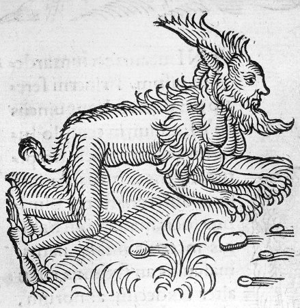 Гравюры средневековья Вервольф