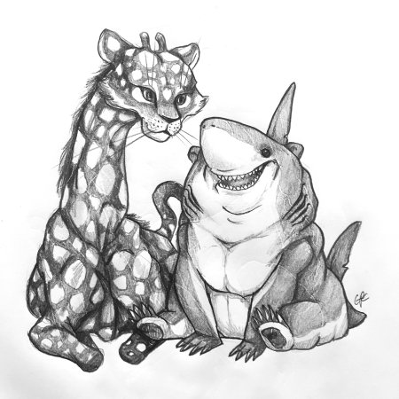 Гибриды животных рисунки