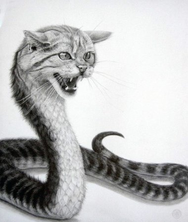 Змея с головой кошки