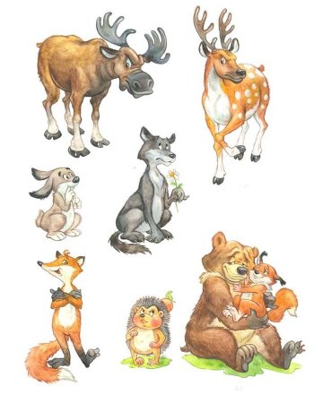 Лесные животные для детей