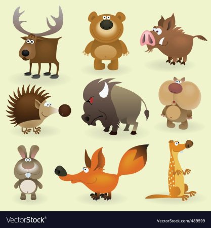 Животные из примитивов