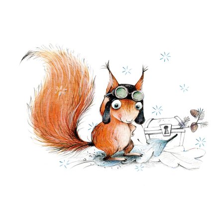 Белочка рисунок