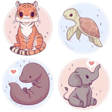 Милые круглые животные