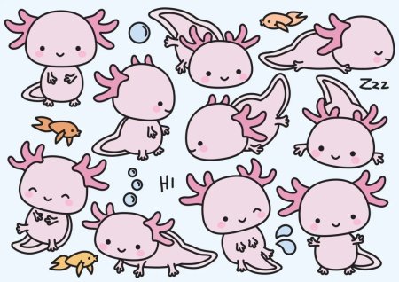 Аксолотль Кавайи Чиби