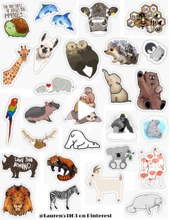 Животные (с наклейками)_