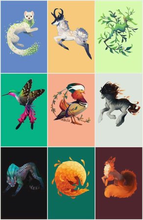 Рисунки необычных животных