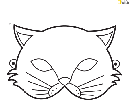 Маска кошки для раскрашивания