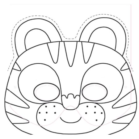 Маска трафарет для детей