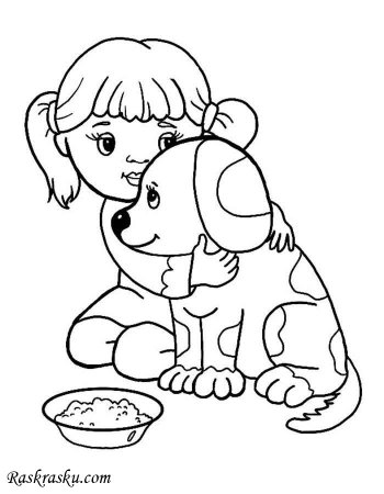 Щенок. Раскраска