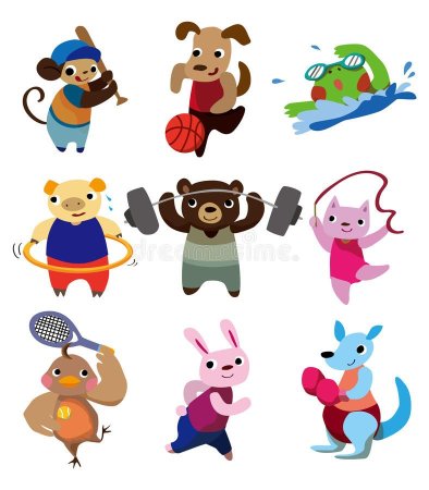 Спортивные зверюшки