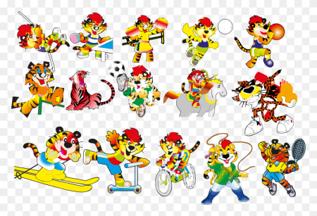 Мультяшные животные в видах спорта