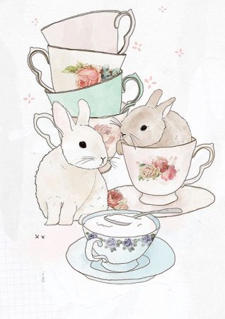 Милые иллюстрации чаепитие