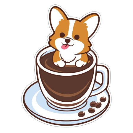 Стикер корги Пинтерест
