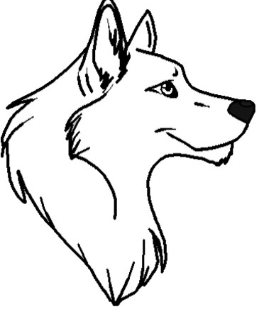 Голова волка рисунок