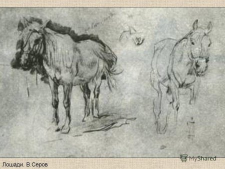 Валентин Серов Наброски лошадей