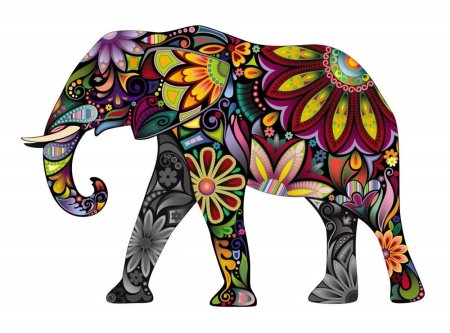 Индийский слон стилизация