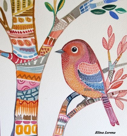 Декоративная композиция птицы