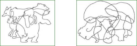 Дикие животные наложенные контуры