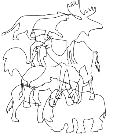 Наложенные изображения животных