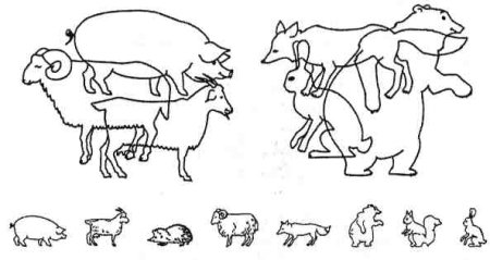 Опознание наложенных изображений проба Поппельрейтера