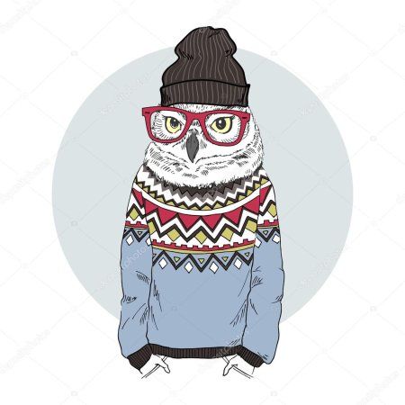 Звери в свитерах вышивка