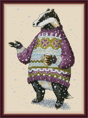 Лис в свитере рисунок