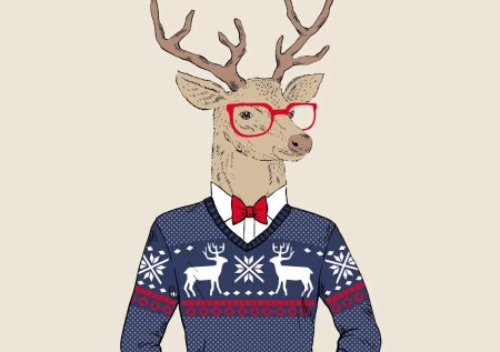 Вышивка животные в свитерах