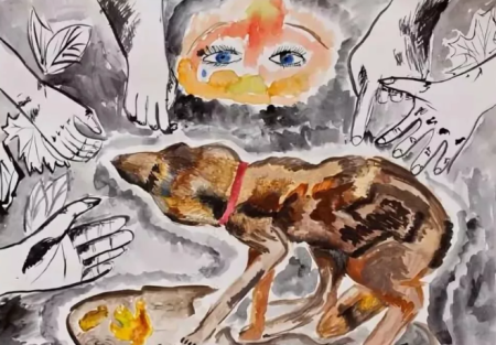 Кошка и собака мультяшные