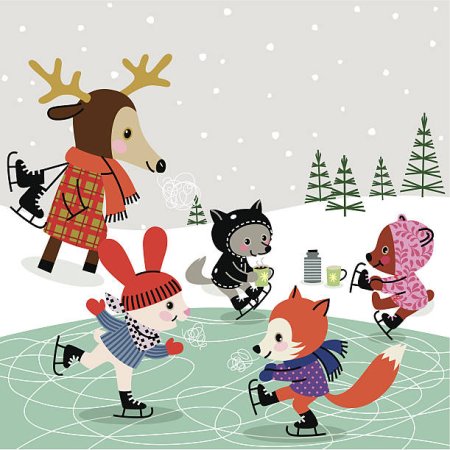 Лиса на коньках