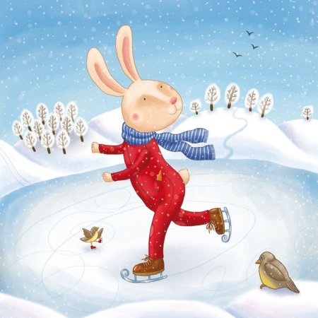 Зайка на коньках