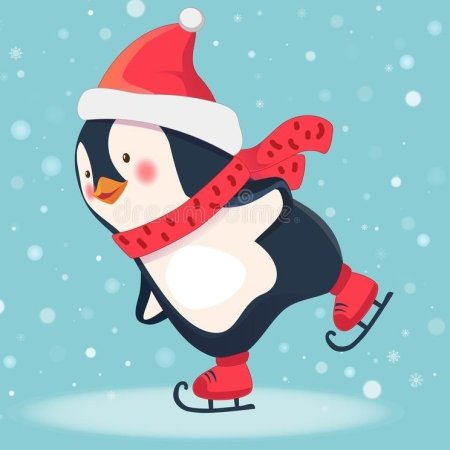 Пингвин на коньках