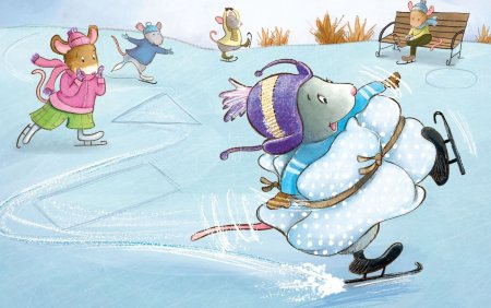 Дети катаются на коньках